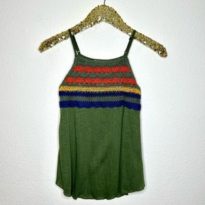 Crave Fame Multi Crochet Neck Cami XS